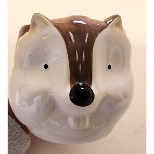 Mug/Cup-Pier 1 Imports-Beaver-Brown White-Animal-Vintage-Collectable-Unique